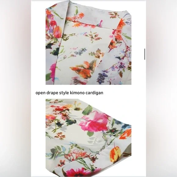 Floral Sheer Kimono Cover-Up - Picture 6 of 13